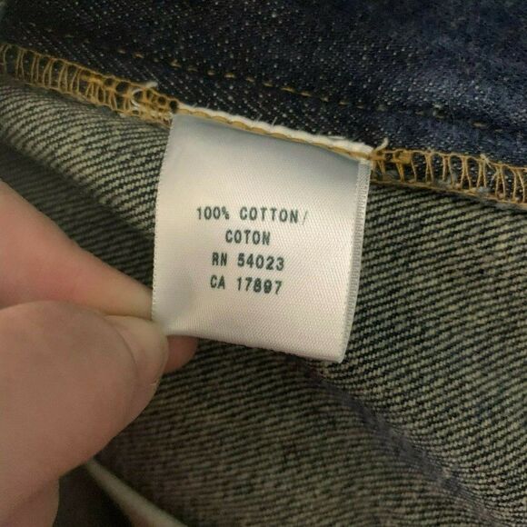 Vintage Banana Republic Denim Jeans 34 Dark Wash Relaxed Fit Straight Leg Button - Picture 6 of 6